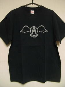 即決★新品バンドＴシャツ★エアロスミス★AEROSMITH★GET YOUR WINGSロゴ★ブラックボディ×グレープリント★S/M/L/XLサイズ対応可能