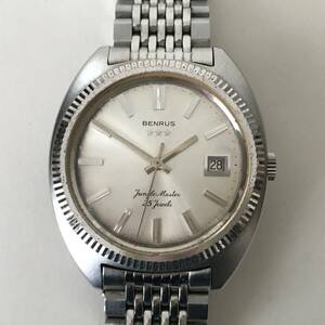 BENRUS ベンラス 3スター 腕時計 Jungle Master 25 jewels カレンダー 自動巻 ヴィンテージ vintage watch 動作品 可動品 現状品