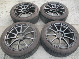 ＡＤⅤＡＮレーシング　ＲＳ　１８in　ＰＣＤ１１４．３　５穴　８．５ＪＪ　ＯＦＦ＋５０　２４５／４０Ｒ１８　ランエボ　インプレッサ