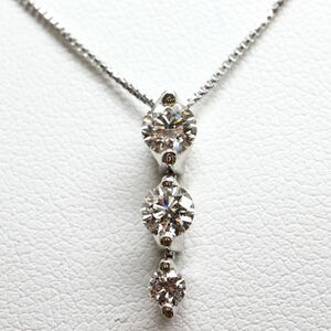 TASAKI(田崎真珠)《Pt900/Pt850 天然ダイヤモンドネックレス》J 約4.9g 約44cm 0.70ct diamond jewelry necklace ジュエリー EF4/EH4