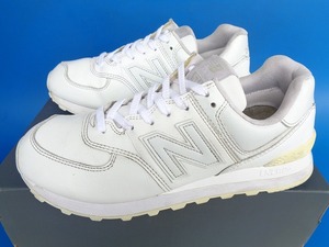 14191■箱付き NEWBALANCE ML574SNA ニューバランス 白 レザー スニーカー 26.5 574 576 996