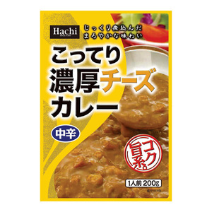 送料無料　レトルトカレー　こってり濃厚チーズカレー　中辛ｘ１０食セット　ハチ食品