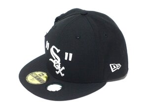 22SS 極美品 Off-white × New Era オフホワイト ニューエラ MLB CAP ホワイトソックス ベースボールキャップ メンズ 7 5/8 60.6cm 帽子