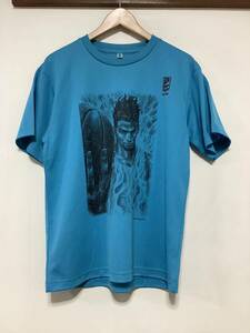 な1468 B.LEGUE 京都ハンナリーズ 井上雄彦氏デザインメッシュTシャツ 限定 L ライトブルー プリント ドライ 速乾