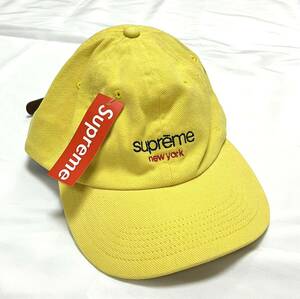 未使用 全タグ付き 21SS supreme classic logo 6-panel cap yellow シュプリーム クラシックロゴ 6パネル キャップ 帽子 ボックスロゴ