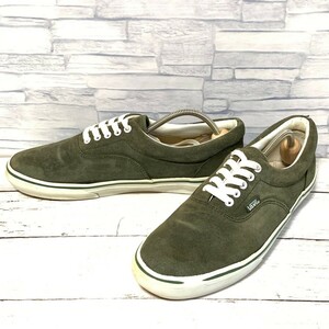 R7191bL VANS ERA SUEDE V95SCL バンス エラ スエード ローカットスニーカー オリーブ カーキ メンズ 26～26.5cm位 ヴァンズ スケボー BMX