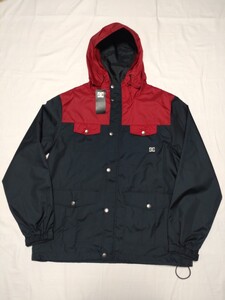 DC ディーシー CONCRETE JACKET ナイロン ジップジャケット size M レッド ブラック 未使用 5384J007