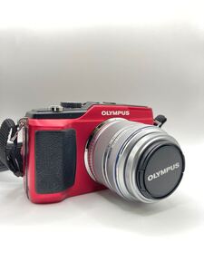 【SA-2546】Olympus PEN E-PL2 レッド カメラ 角スレあり 現状品 動作確認済み デジタルカメラ オリンパス 