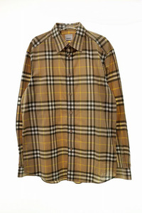 バーバリー BURBERRY 8055492 ベージュ コットン 長袖 シャツ L【ブランド古着ベクトル】231118☆AA★ メンズ