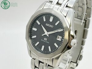 BA0604216　△ 1円～！ GRAND SEIKO グランドセイコー GS 8J56-8000 クオーツ QZ QUARTZ 黒文字盤 デイト メンズ 腕時計 現状品