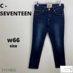 美品 C -SEVENTEEN C17 デニム ジーンズ ウォッシュ加工 万能