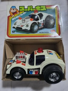 昭和レトロ　昭和玩具　サクラ フリクションパワー スーパーボス　パトカー　パトロールカー　70年代玩具　80年代玩具　昭和おもちゃ