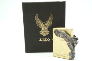 1円〜 zippo ハーレーダビッドソン HARLEY DAVIDSON PROUD RIDERS オイルライター 着火未確認品 火花あり 金 ゴールド ジッポー 0704k