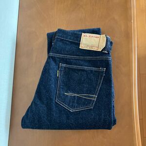 濃紺 美品 EL CANEK 810 TAPERED W34 MADE IN KOJIMA JAPAN デニムパンツ インディゴ ジーンズ 赤耳 日本製　エル カネック