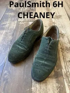 PaulSmith CHEANEY ウィングチップ靴 175 緑スエード 6H