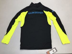 ★クイックシルバー★ラッシュガード★S★QUIKSILVER★黒X黄色★ＵＰＦ50＋★紫外線カット★新品★長袖★1-1