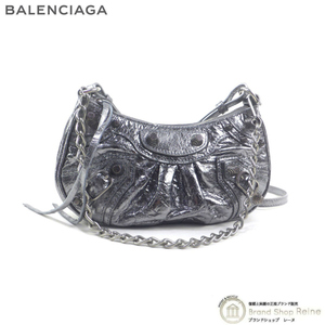 バレンシアガ （BALENCIAGA） Le Cagole mini ル・カゴール ミニ ショルダー バッグ 695814 シルバー×シルバー金具（未使用品）中古