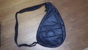 旧ロゴ レザー AmeriBag アメリバッグ ヘルシーバックバッグ S Healthy Backbag ボディバッグ ショルダー usa製 ビンテージ vintage old 黒