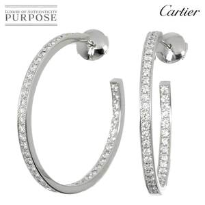 カルティエ Cartier クラシック フープ ダイヤ ピアス K18 WG ホワイトゴールド 750 Earrings Pierced 90249507