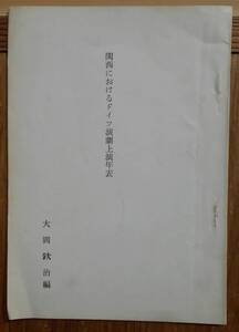 関西におけるドイツ演劇上演年表　1907～1967　　大岡欽治編　　