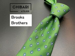 【美品】BrooksBrothers　ブルックスブラザーズ　ドット柄　ネクタイ　3本以上送料無料　グリーン　0505055