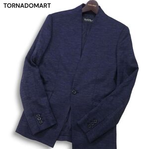 TORNADOMART トルネードマート 通年★ リネン カノコドビー ノーカラー テーラード ジャケット Sz.S　メンズ 定価3.4万★　I4T02383_8#M