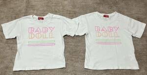 BABYDOLL 半袖Tシャツ 90cm 100cm 2枚セット ベビードール