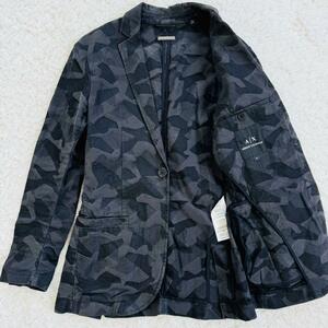 美品【希少】ARMANI EXCHANGE アルマーニエクスチェンジ　テーラードジャケット　迷彩 カモフラ　ストレッチ 36