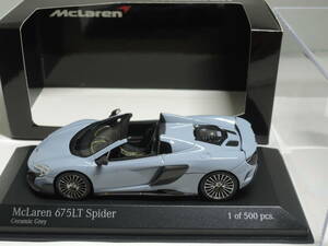 ☆1円始・500台限定・McLaren専用箱☆ PMA 1/43マクラーレンMcLaren 675LT Spider Ceramic Grey・240501　　