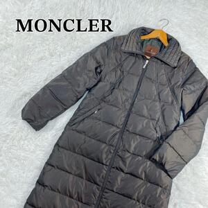 希少 MONCLER モンクレール ダウンコート 正規品 茶タグ ロングコート ブラック Sサイズ 着丈105㎝ Mサイズ相当 (日本人) 高級感