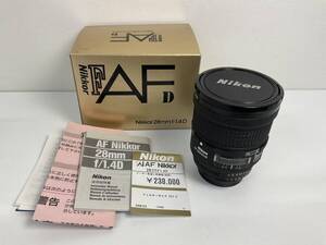 美品 Nikon AF NIKKOR 28mm F1.4D レンズ 元箱付取説付【10349】60