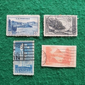 アメリカ合衆国切手 UNITED STATES POSTAGE ★4枚　1934年/外国切手