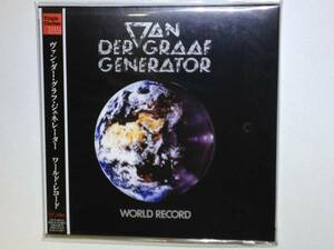 【紙ジャケ未開封】　※ 　ヴァン・ダー・グラフ・ジェネレイター　　※　 World Record　※　国内盤CD　VAN DER GRAAF GENERATOR