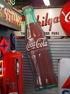 60年代 Coca Cola 超巨大ボトル型 サイン コカコーラ