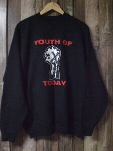 YOUTH OF TODAY スウェット L JUGDE BOLD WARZONE GORILLA BISCUITS EARTH CRISIS NYHC MINOR THREAT BAD BRAINS BLACK FLAG Tシャツ