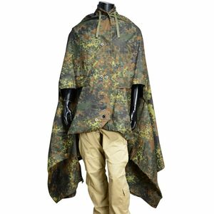 ドイツ軍放出品 テントシート 軍幕 Flecktarn フレクター迷彩 [ 並品 ] 軍幕テント パップテント