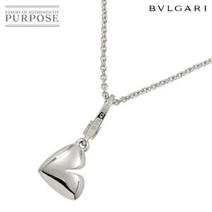 ブルガリ BVLGARI クオーレ ハート ネックレス 40cm K18 WG ホワイトゴールド 750 Cuore Necklace 90231001