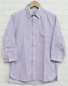 7T4155■nonnative NN-S1917 DWELLER BD SHIRT Q■S COTTON OXFORD ノンネイティブ 7分袖オックスフォードシャツ