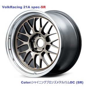 【納期要確認】Volk Racing 21A spec-SR SIZE:9.5J-18 +22(F2) PCD:120-5H Color:SR ホイール2本セット