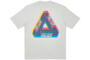 新品未着用 Palace Tri-Ferg Colour Blur T-shirt Grey Marl