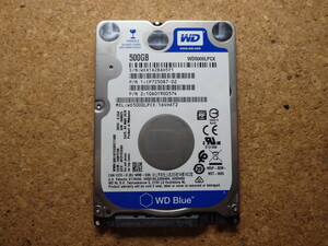 Western Digital 2.5インチ HDD（7mm SATA 500GB）管理番号：S405010