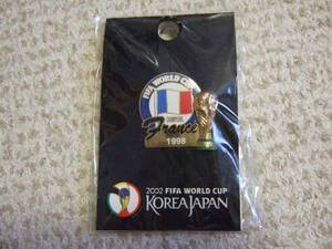 送料込*2002FIFA・W杯 KOREAJAPAN♪公式ピンズ♪フランス大会優勝国