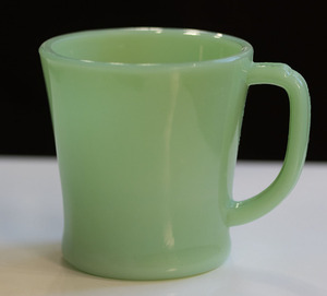 美品！ ファイヤーキング マグ ジェダイ Ｄハンドル 1950年代 耐熱 ミルクガラス コーヒー ビンテージ アメリカ アンティーク グラス 