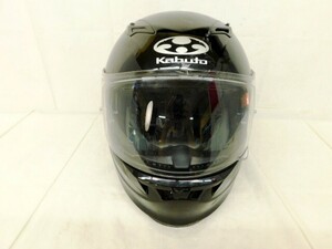 T204★Kabuto カブト フルフェイス KAMUI-2Ⅱ サイズ 57-58㎝ ブラック オートバイ バイク ヘルメット ★送料1260円〜