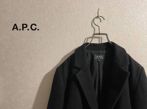 ◯ A.P.C. ウール チェスター コート / アーペーセー ステンカラー トレンチ ブラック 黒 M Mens #Sirchive