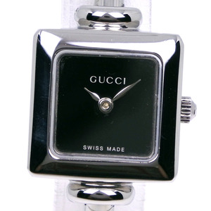 GUCCI グッチ 1900L 腕時計 SS クオーツ アナログ表示 レディース 黒文字盤【I160424061】中古