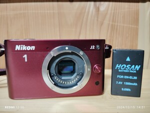 Nikon ニコン 1 J2 ミラーレス一眼カメラ レッド　ボディ