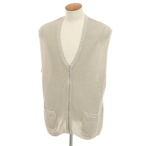 【中古】シュプリーム Supreme 2023年春夏 Dragon Zip Up Sweater Vest コットン ニットベスト サンドベージュ【サイズM】