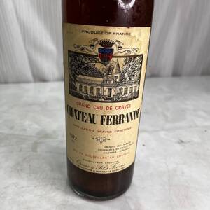 ＝M＝ 【現状品・ジャンク】 古酒 ワイン CHATEAU FERRANDE 1972SEC　PRODUCE OF FRANCE ＝B-241202R