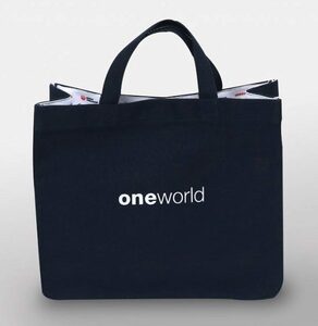 JAL one world トートバッグ（ネイビー）底板付き